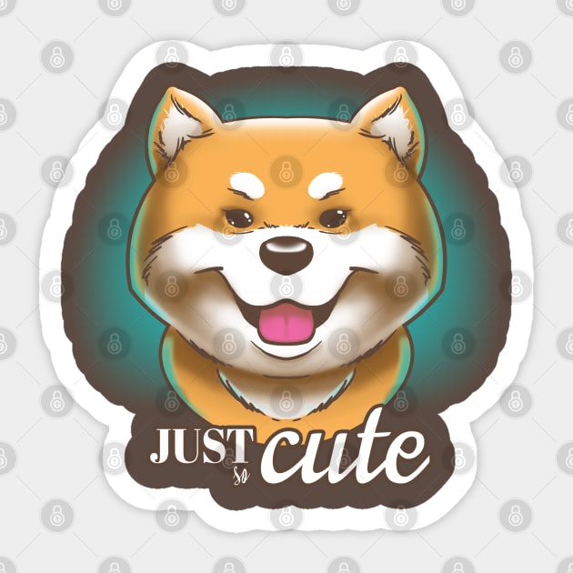 Just so cute - Shiba-Inu Dog Sticker by Fine_Design